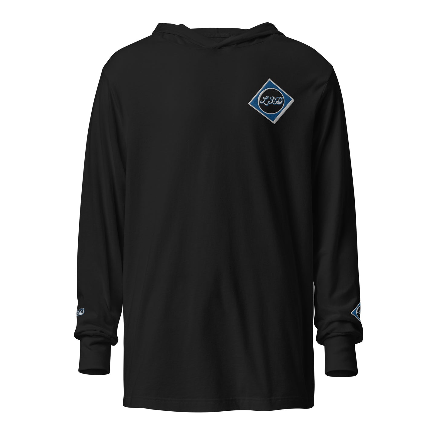 L3D Embroidered Hooded long-sleeve tee