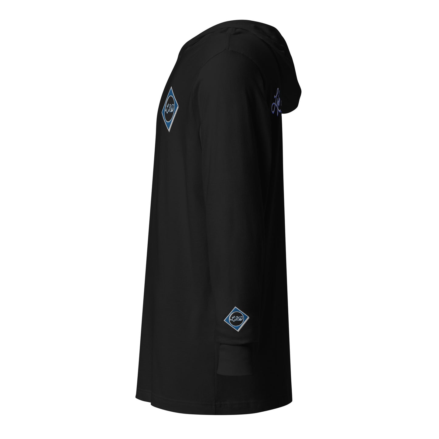 L3D Embroidered Hooded long-sleeve tee