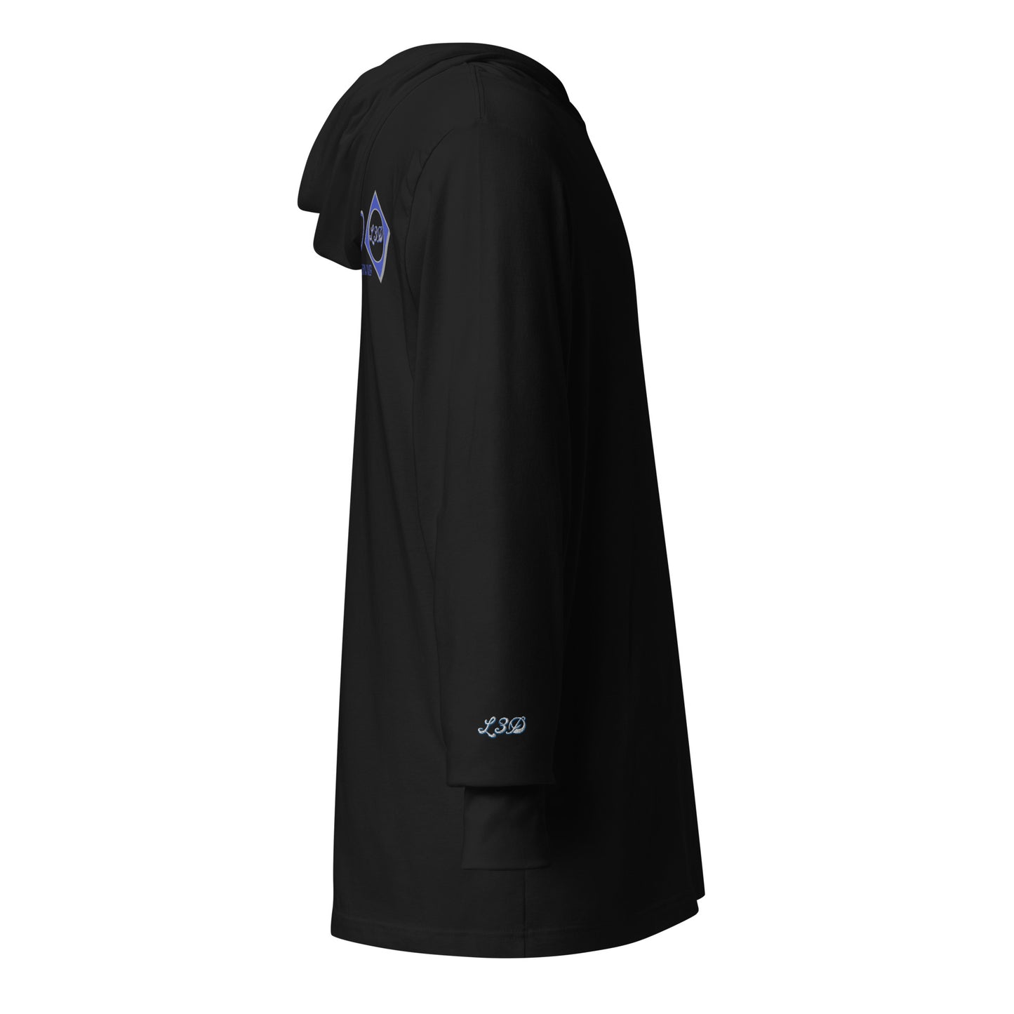 L3D Embroidered Hooded long-sleeve tee