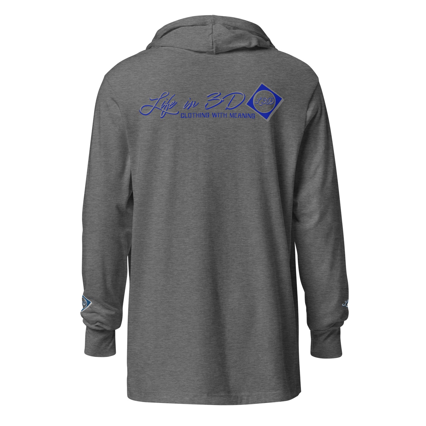 L3D Embroidered Hooded long-sleeve tee