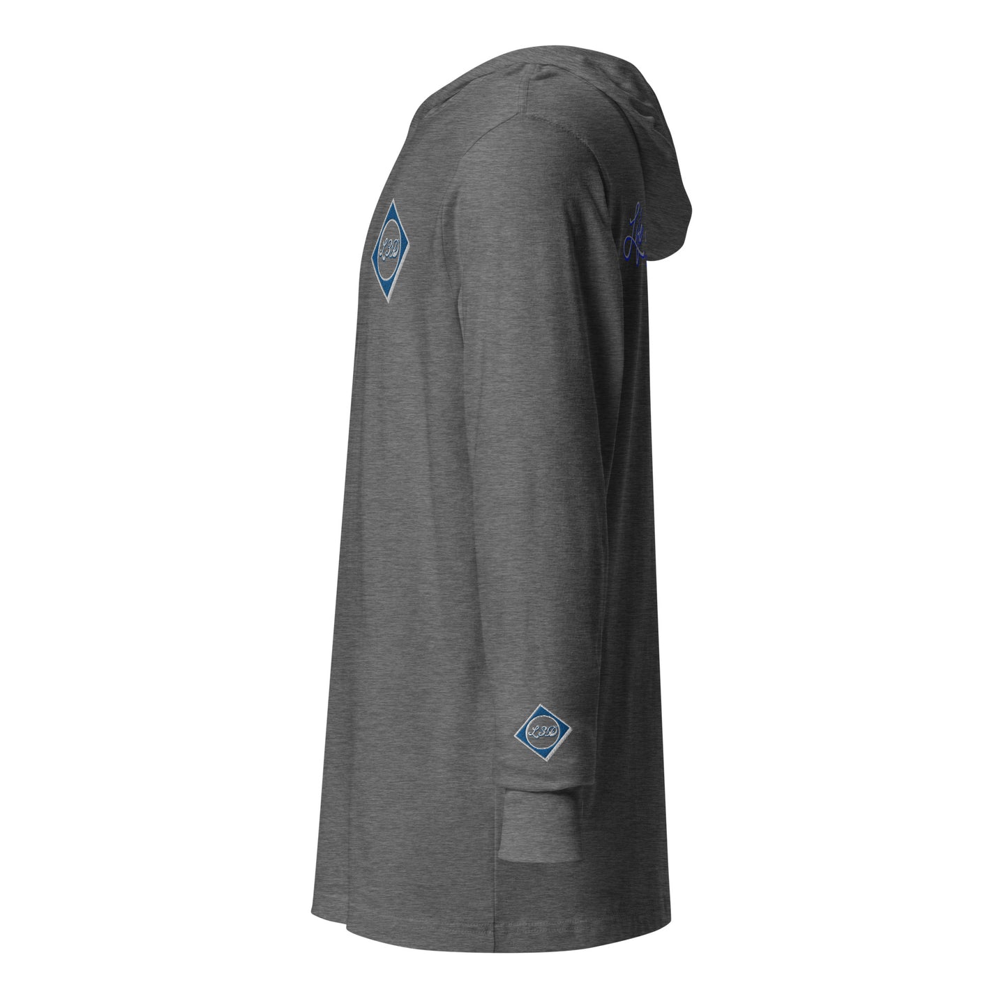 L3D Embroidered Hooded long-sleeve tee