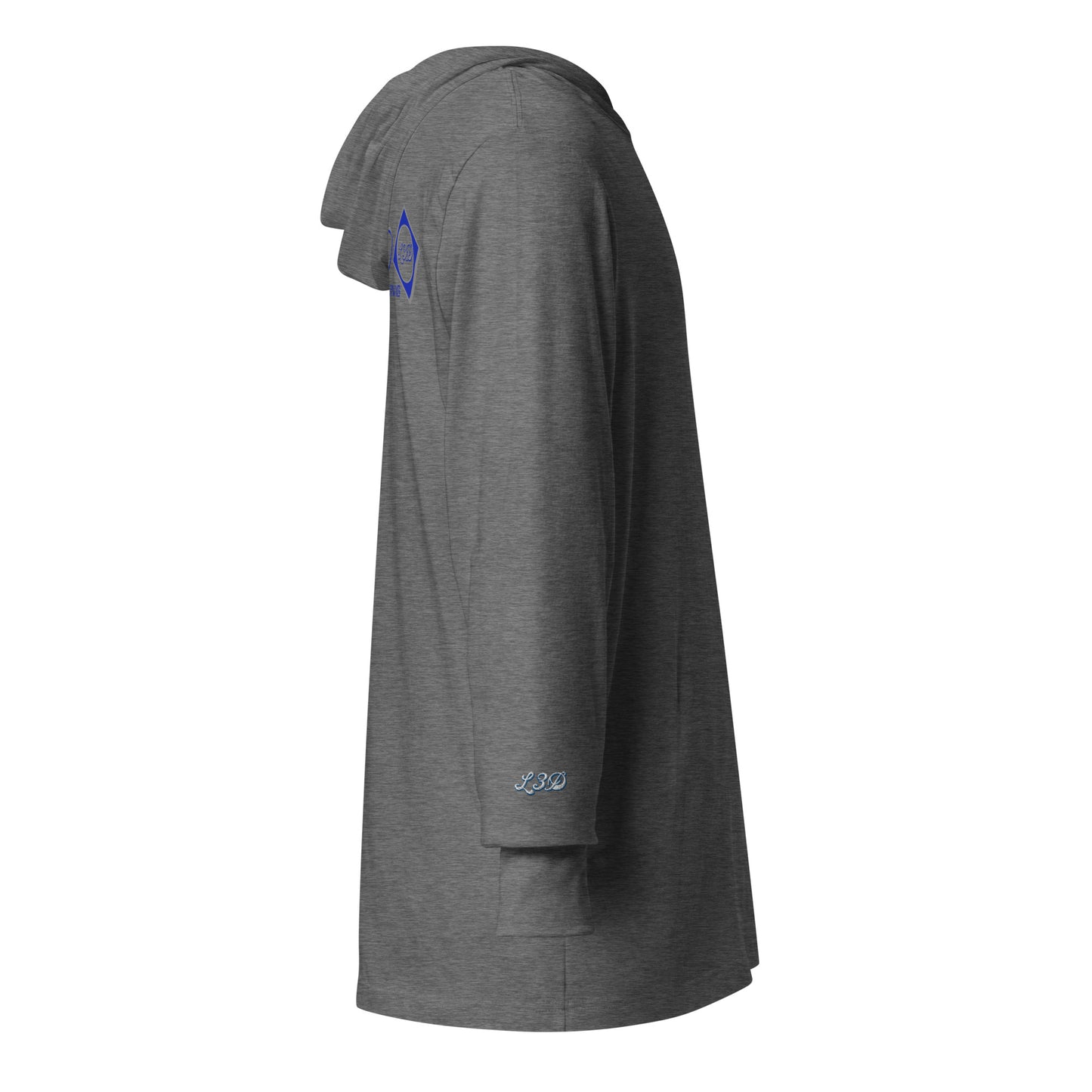 L3D Embroidered Hooded long-sleeve tee