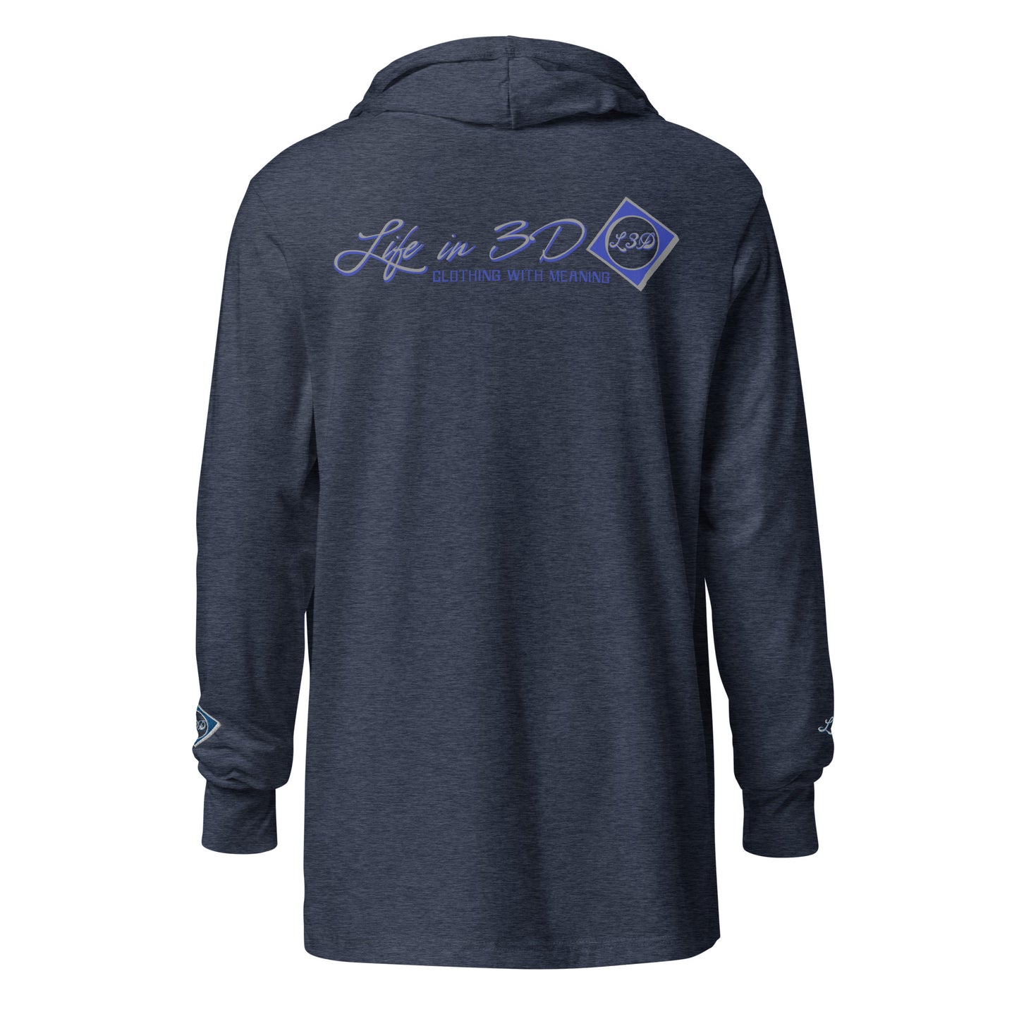 L3D Embroidered Hooded long-sleeve tee