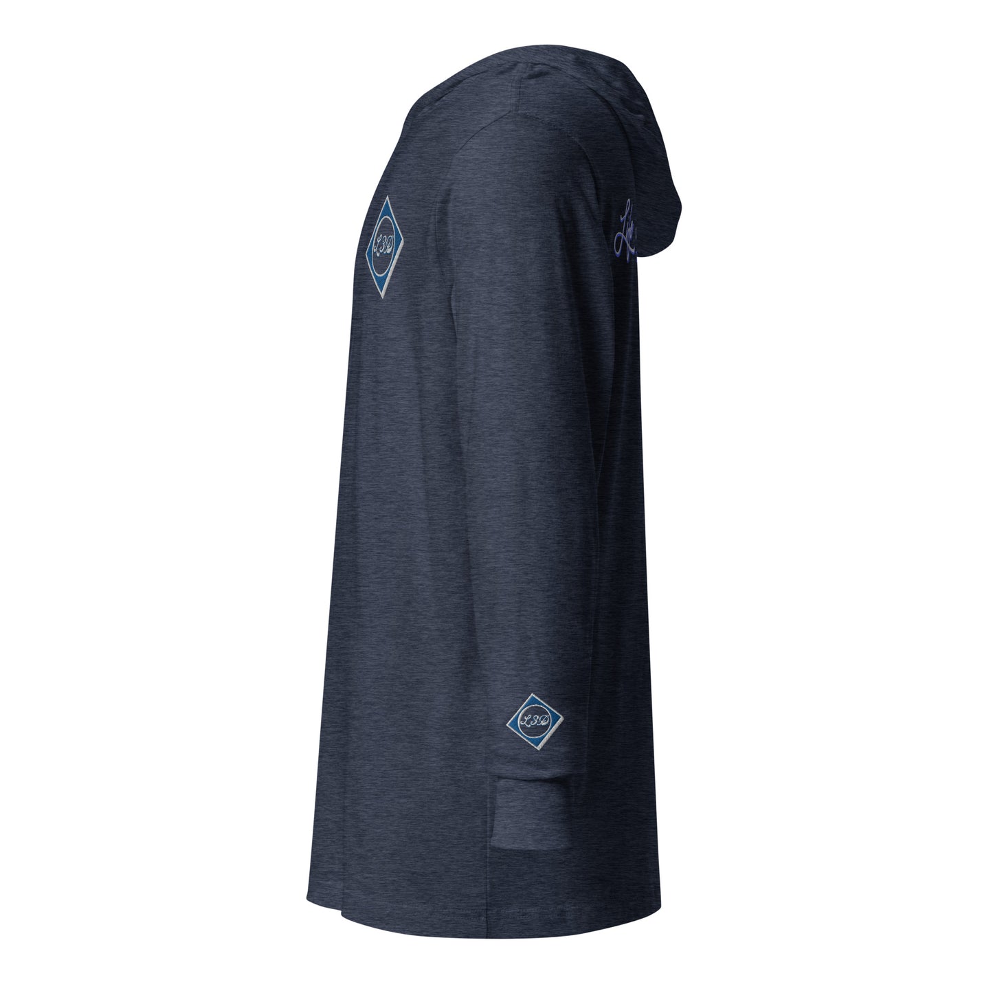 L3D Embroidered Hooded long-sleeve tee