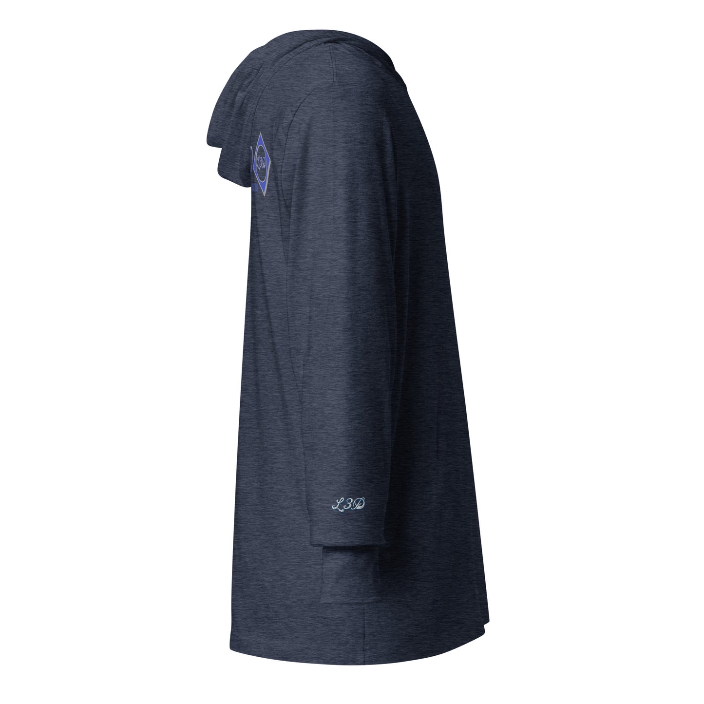 L3D Embroidered Hooded long-sleeve tee