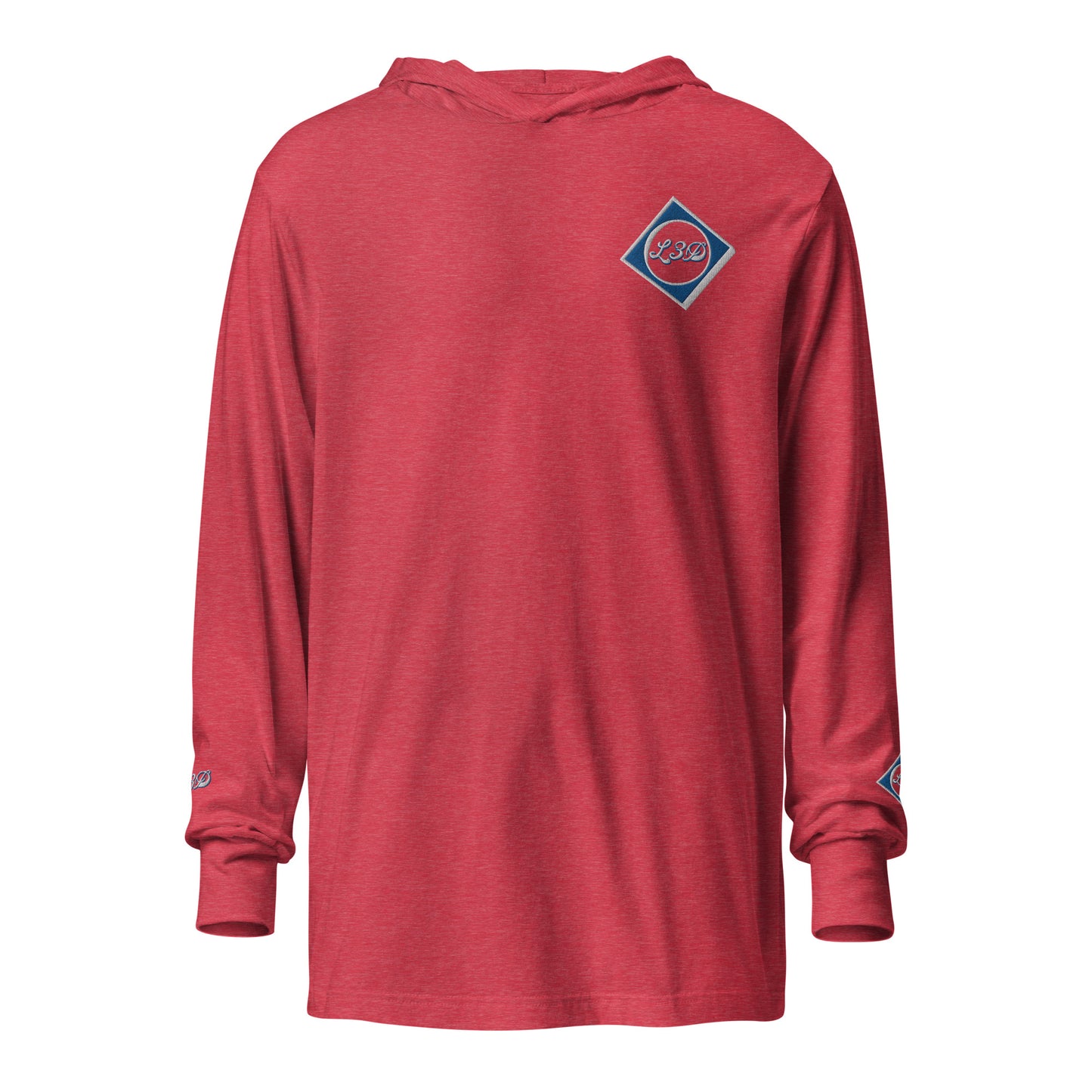 L3D Embroidered Hooded long-sleeve tee