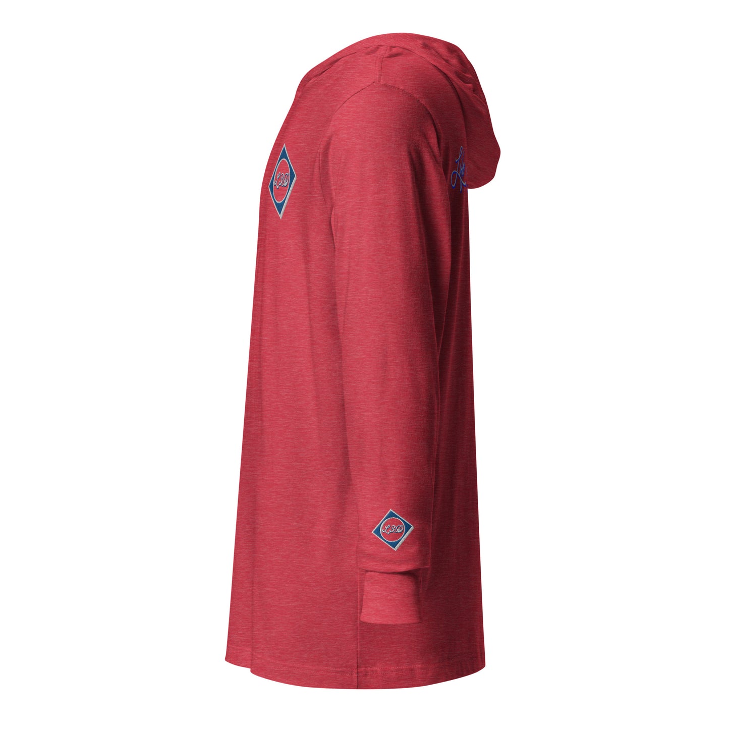 L3D Embroidered Hooded long-sleeve tee