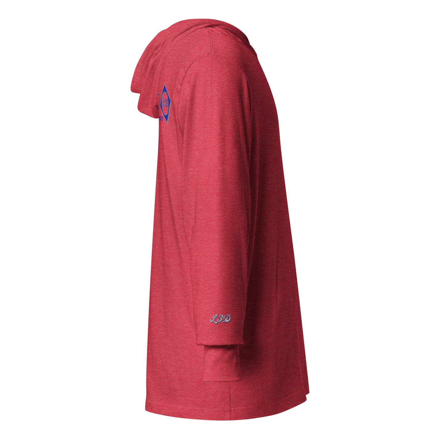 L3D Embroidered Hooded long-sleeve tee