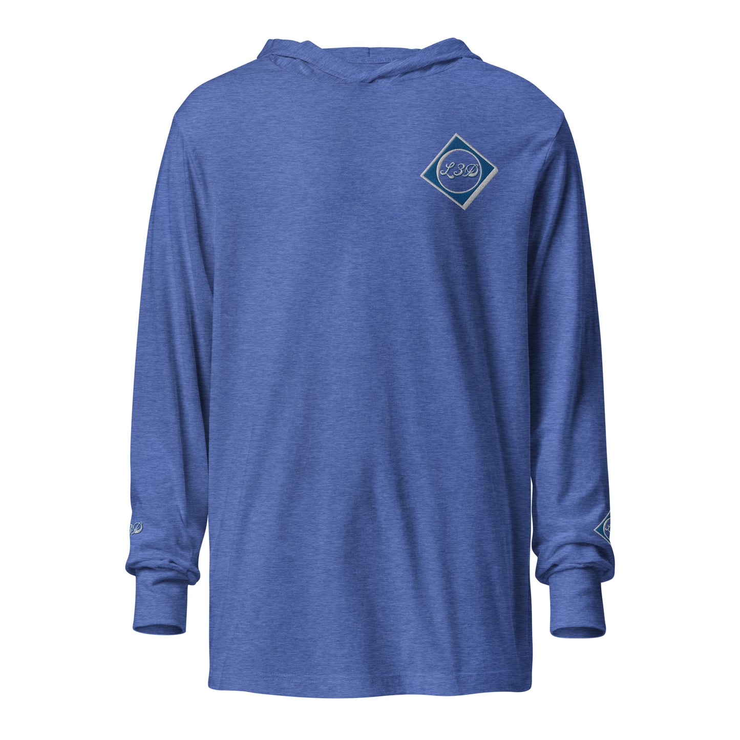 L3D Embroidered Hooded long-sleeve tee