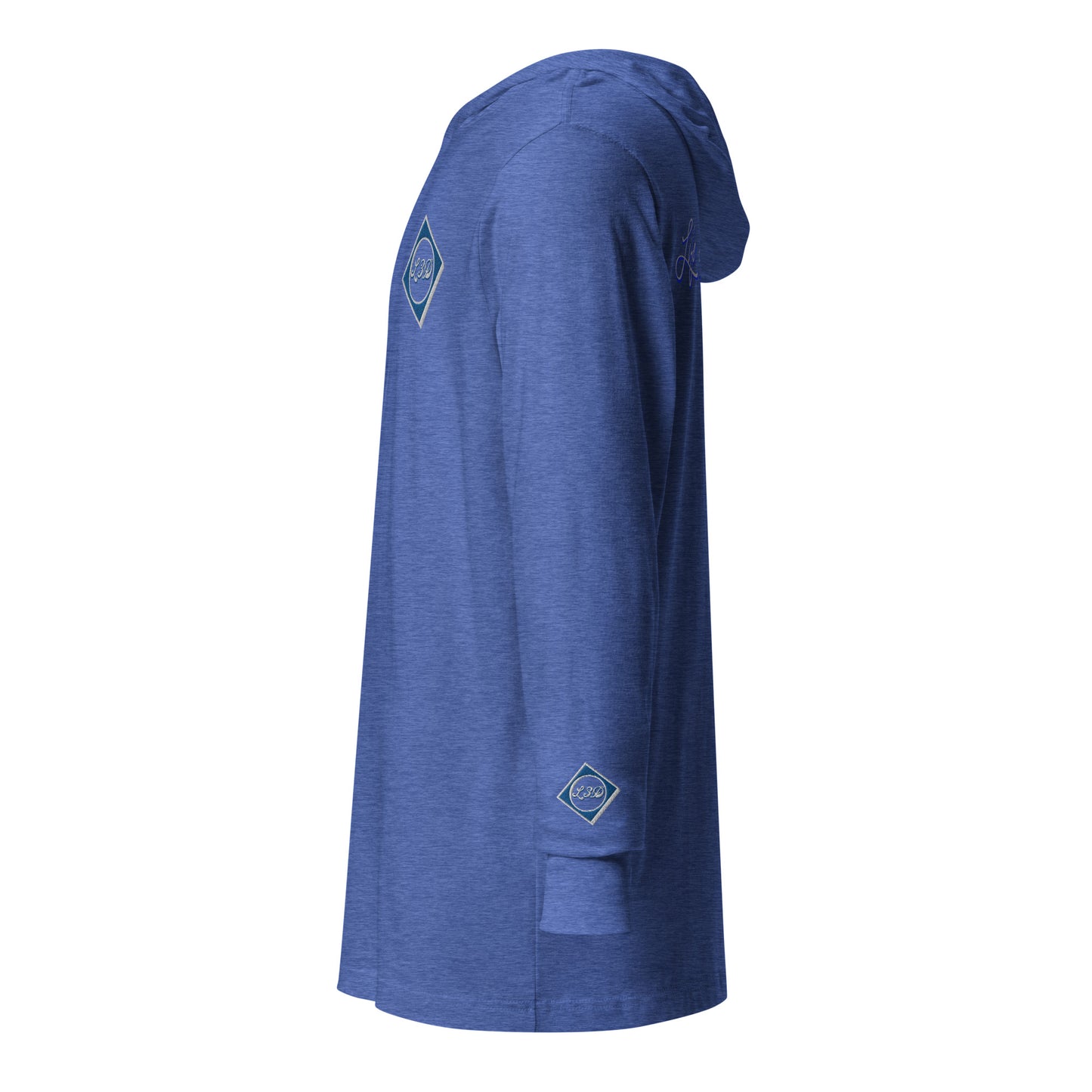 L3D Embroidered Hooded long-sleeve tee