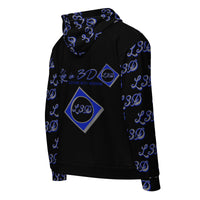 custom L3D zip-up hoodie