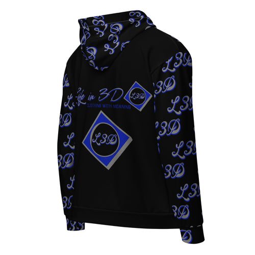 custom L3D zip-up hoodie