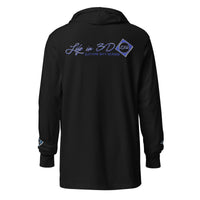 L3D Embroidered Hooded long-sleeve tee