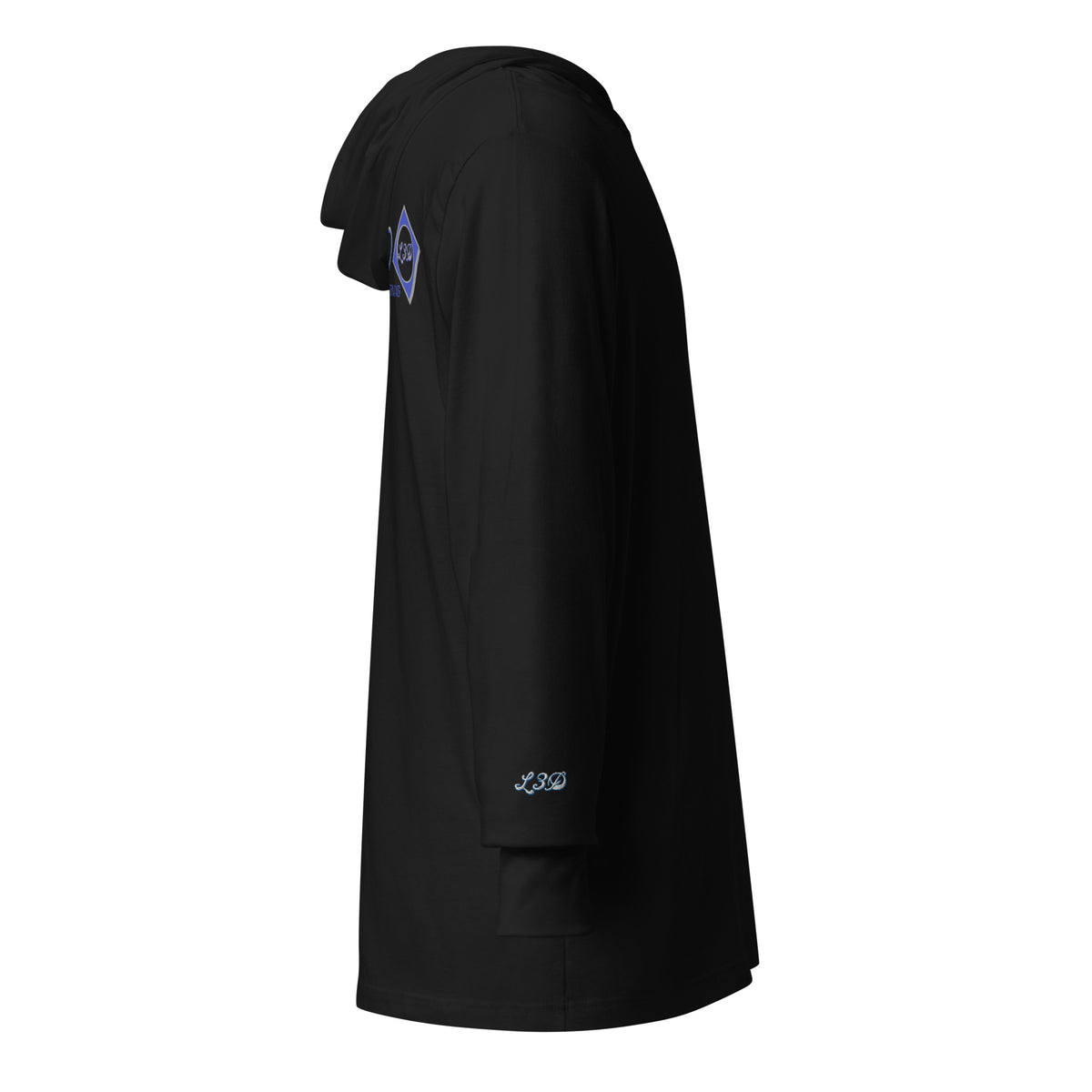L3D Embroidered Hooded long-sleeve tee