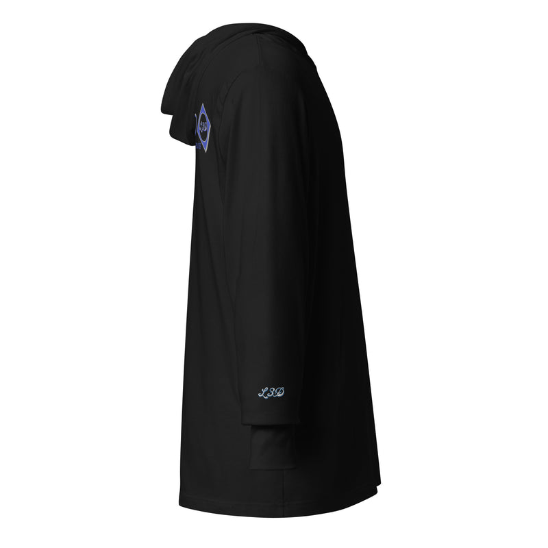 L3D Embroidered Hooded long-sleeve tee