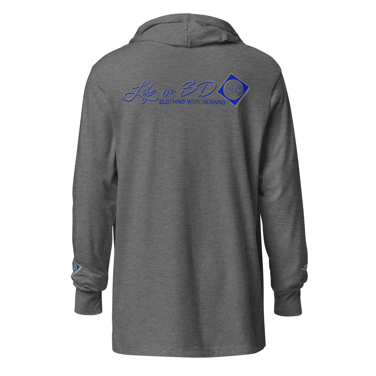 L3D Embroidered Hooded long-sleeve tee