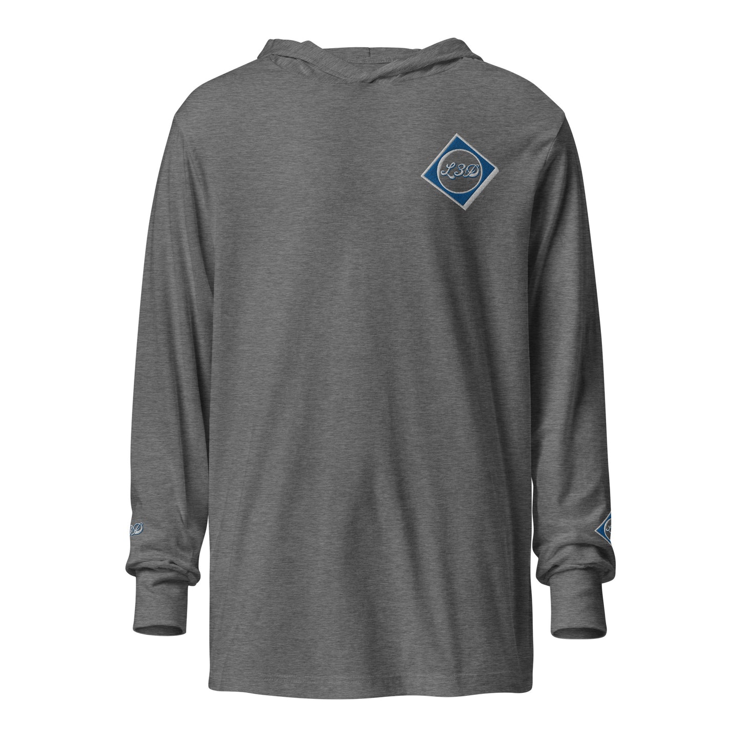 L3D Embroidered Hooded long-sleeve tee
