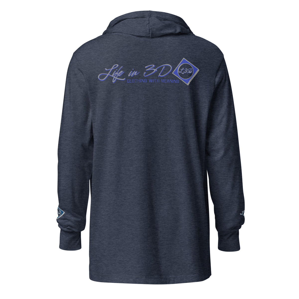 L3D Embroidered Hooded long-sleeve tee