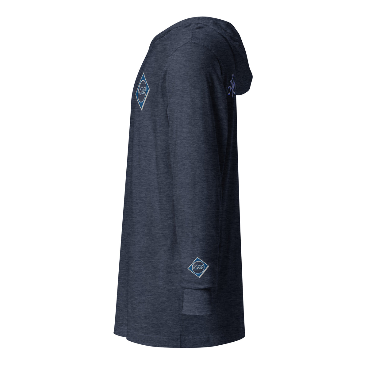 L3D Embroidered Hooded long-sleeve tee