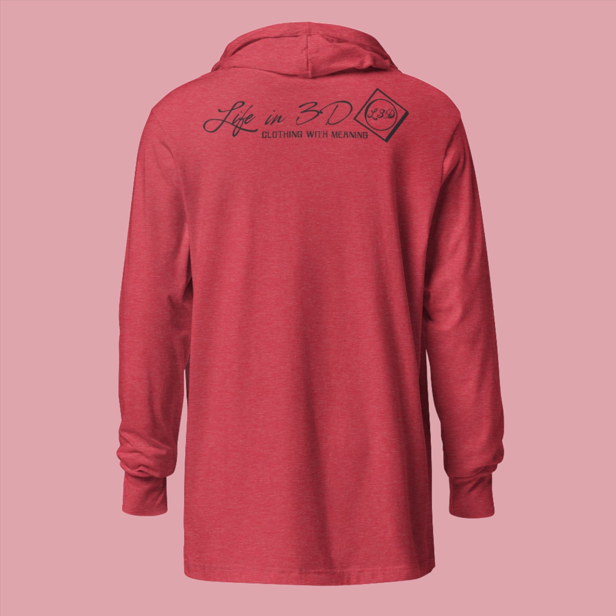 L3D Clothing with Meaning Hooded long-sleeve tee