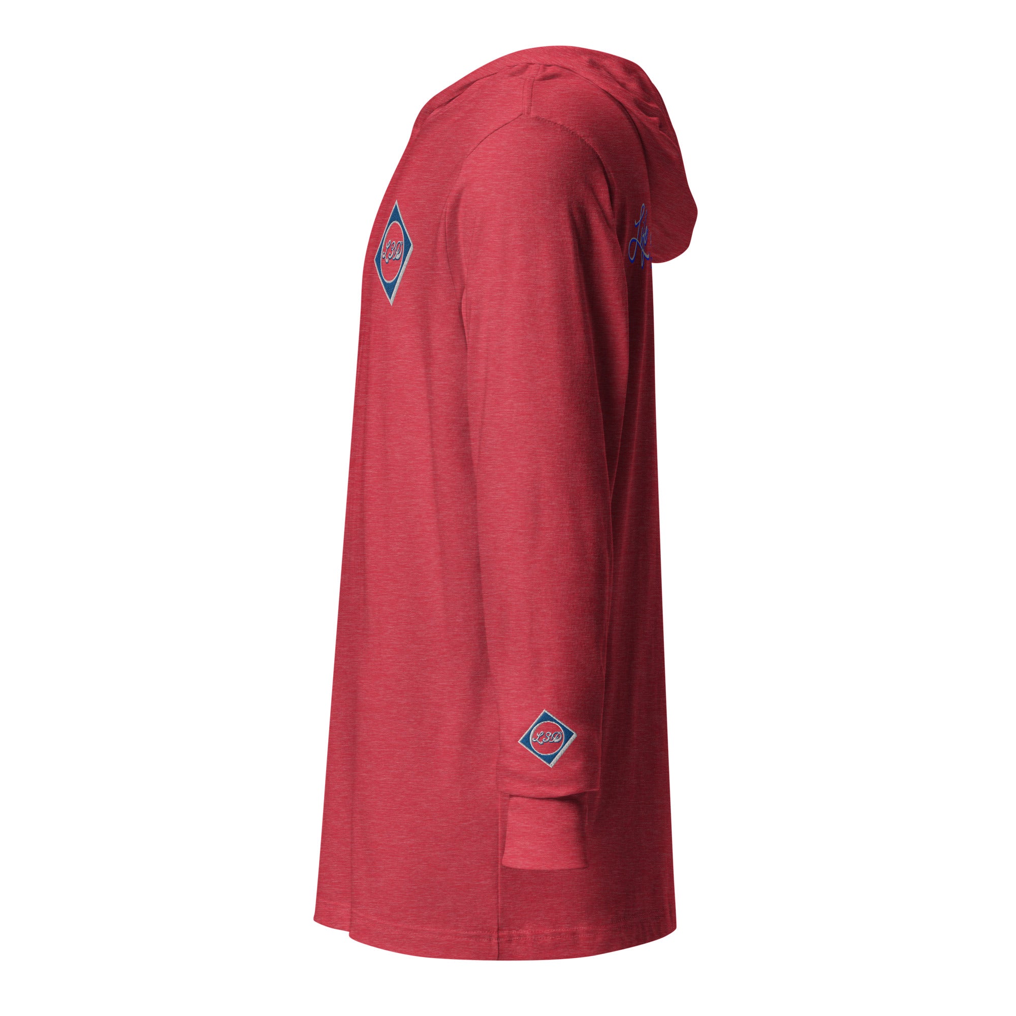 L3D Embroidered Hooded long-sleeve tee