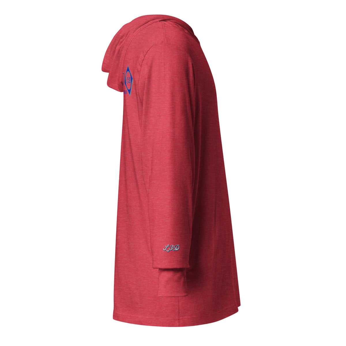 L3D Embroidered Hooded long-sleeve tee