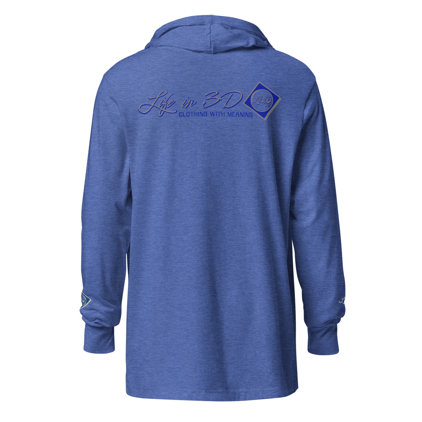 L3D Embroidered Hooded long-sleeve tee
