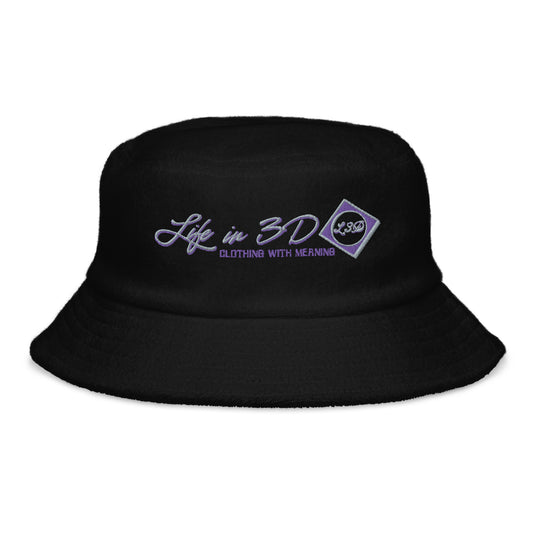 LIFE IN 3D'S ROYAL HIGHGO terry cloth bucket hat